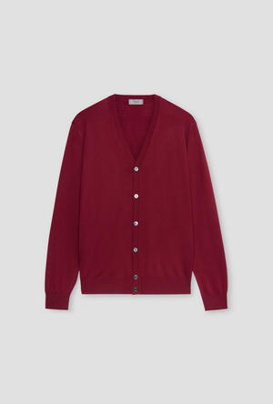 Cardigan in pura lana pettinata ESSENTIAL - Ferrante | img vers.300x/