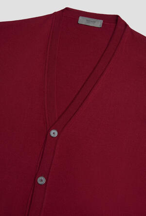 Cardigan in pura lana pettinata ESSENTIAL - Ferrante | img vers.300x/