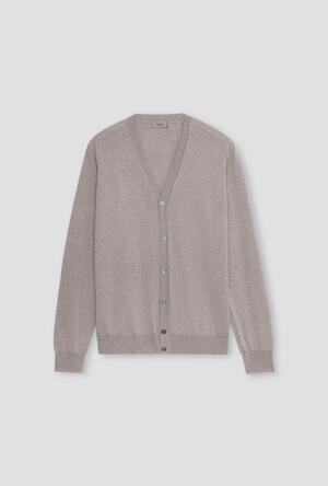 Cardigan in pura lana pettinata ESSENTIAL - Ferrante | img vers.300x/