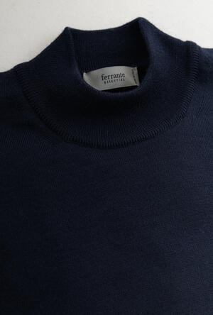 Mock neck in worsted wool ESSENTIAL - Ferrante | img vers.300x/
