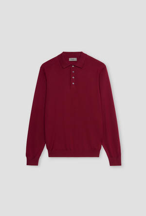 Polo shirt in pure worsted wool ESSENTIAL - Ferrante | img vers.300x/