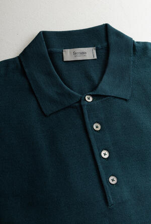 Polo shirt in pure worsted wool ESSENTIAL - Ferrante | img vers.300x/