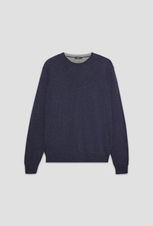 Felpa in maglia girocollo in lana cardata ESSENTIAL - Ferrante | img vers.300x/