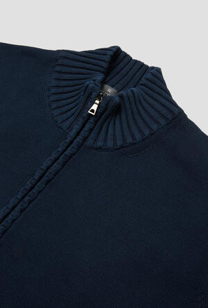 Giacca full zip in cotone tinto in capo ESSENTIAL - Ferrante | img vers.300x/