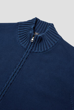 Giacca full zip in cotone tinto in capo ESSENTIAL - Ferrante | img vers.300x/