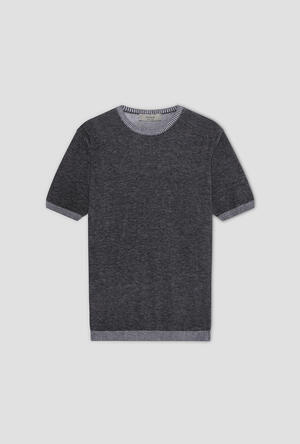 T-shirt vanisè in cotone crêpe MAIN - Ferrante | img vers.300x/