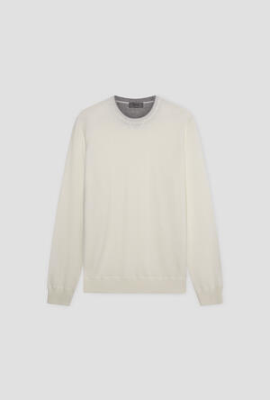 Felpa in maglia girocollo in lana cardata ESSENTIAL - Ferrante | img vers.300x/
