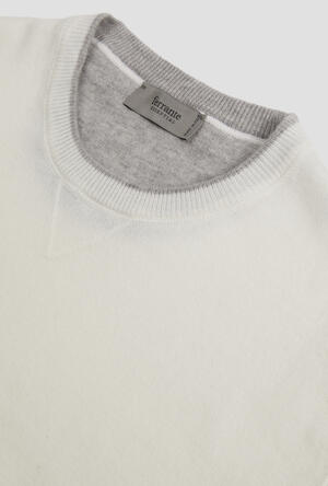 Felpa in maglia girocollo in lana cardata ESSENTIAL - Ferrante | img vers.300x/
