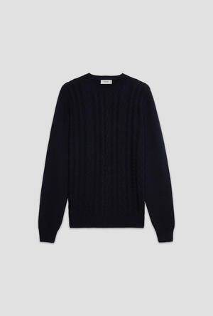 Maglia a trecce in misto cashmere ROYAL RED - Ferrante | img vers.300x/
