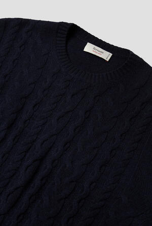 Maglia a trecce in misto cashmere ROYAL RED - Ferrante | img vers.300x/