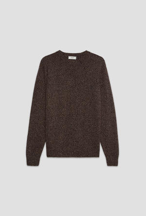 Girocollo moulinè in misto cashmere ROYAL RED - Ferrante | img vers.300x/