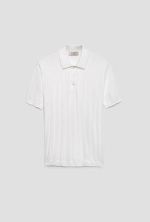 Polo a coste in cotone organico ROYAL RED - Ferrante | img vers.300x/