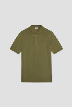 Polo in maglia in seta e cotone ROYAL RED - Ferrante | img vers.300x/