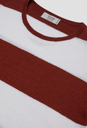 Girocollo maxi riga in lino e cotone ROYAL RED - Ferrante | img vers.300x/