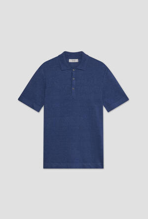 Polo in Lino e cotone ROYAL RED - Ferrante | img vers.300x/
