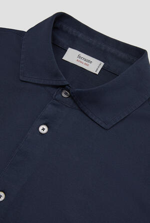 Garment-dyed ultralight jersey shirt ROYAL RED - Ferrante | img vers.300x/
