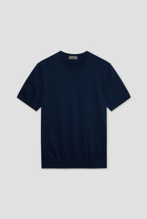T-shirt in maglia in cotone ESSENTIAL - Ferrante | img vers.300x/