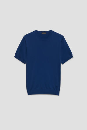 T-shirt in maglia in cotone ESSENTIAL - Ferrante | img vers.300x/