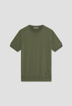 T-shirt in maglia in cotone ESSENTIAL - Ferrante | img vers.300x/