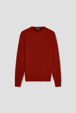 Garment-dyed wool crew neck ESSENTIAL - Ferrante | img vers.300x/