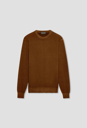 Garment-dyed wool crew neck ESSENTIAL - Ferrante | img vers.300x/