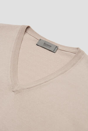 Pullover tinto in puro cotone ESSENTIAL - Ferrante | img vers.300x/