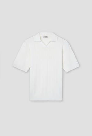 Polo senza bottoni in lino e cotone ROYAL RED - Ferrante | img vers.300x/