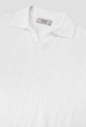 Polo senza bottoni in lino e cotone ROYAL RED - Ferrante | img vers.300x/