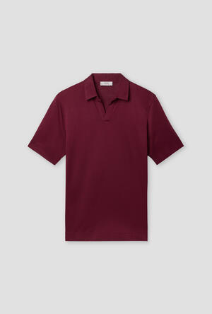 Buttonless jersey polo ROYAL RED - Ferrante | img vers.300x/