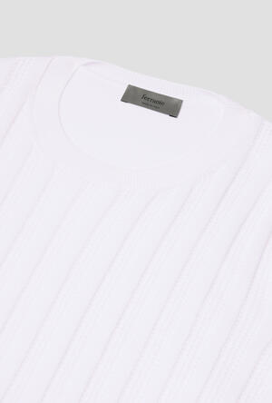 Perforated ribbed T-shirt MAIN - Ferrante | img vers.300x/
