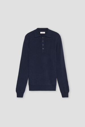 Polo a coste in lana e cashmere ROYAL RED - Ferrante | img vers.300x/