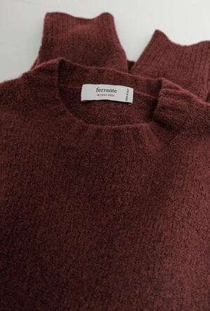 Cashmere blend bouclé crewneck ROYAL RED - Ferrante | img vers.300x/