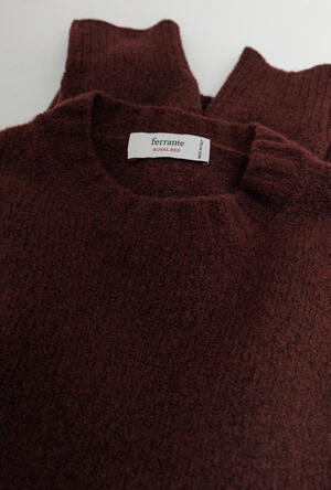 Girocollo bouclè in misto cashmere ROYAL RED - Ferrante | img vers.300x/