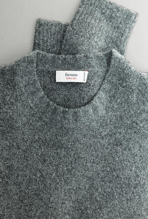 Cashmere blend bouclé crewneck ROYAL RED - Ferrante | img vers.300x/