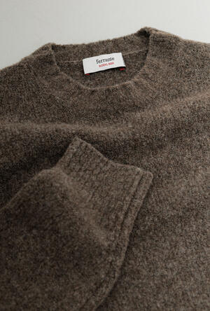 Cashmere blend bouclé crewneck ROYAL RED - Ferrante | img vers.300x/