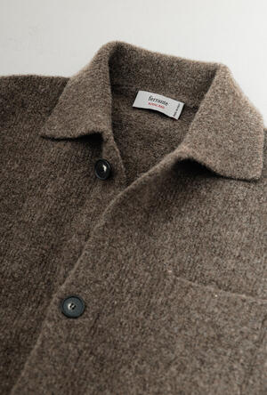 Giacca camicia bouclè in misto cashmere ROYAL RED - Ferrante | img vers.300x/