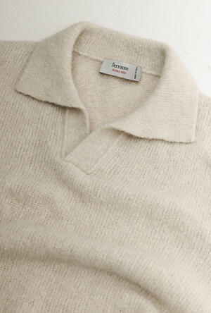 Polo bouclè in misto cashmere ROYAL RED - Ferrante | img vers.300x/