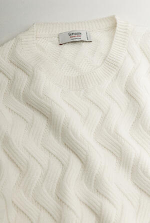 Crewneck made from pure cashmere ROYAL RED - Ferrante | img vers.300x/