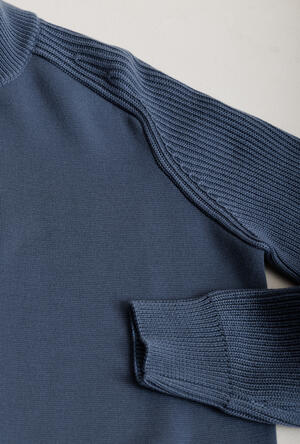 Full zip con maniche a coste in lana triploritorto MAIN - Ferrante | img vers.300x/