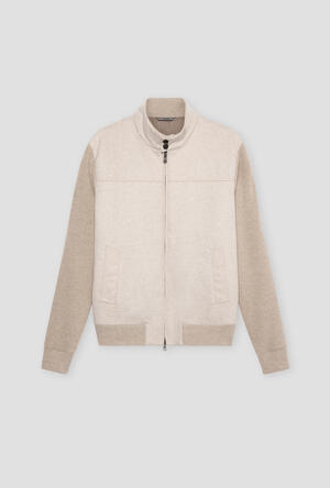 Bomber in lana con schiena e maniche in maglia MAIN - Ferrante | img vers.300x/