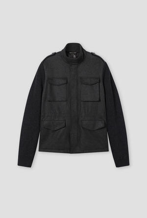 Field jacket in lana con maniche in maglia MAIN - Ferrante | img vers.300x/