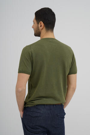 Girocollo mezza manica in lino ROYAL RED - Ferrante | img vers.300x/