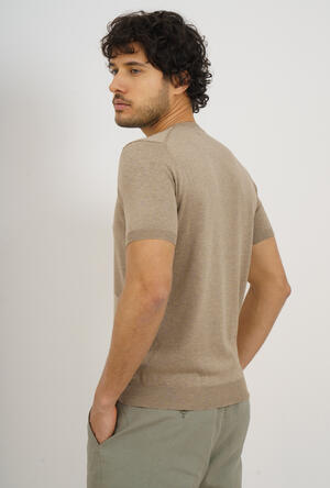 Silk and cotton crew neck ROYAL RED - Ferrante | img vers.300x/
