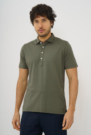 Garment dyed jersey polo shirt MAIN - Ferrante | img vers.300x/