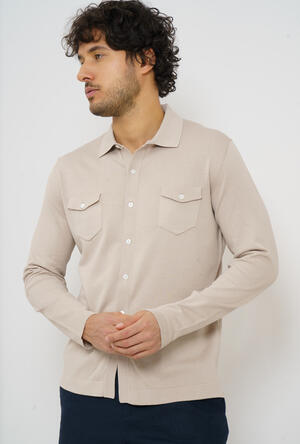 Camicia in maglia con tasche a toppa MAIN - Ferrante | img vers.300x/