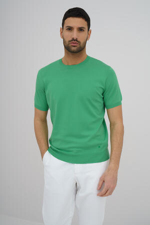 T-shirt in maglia in cotone ESSENTIAL - Ferrante | img vers.300x/