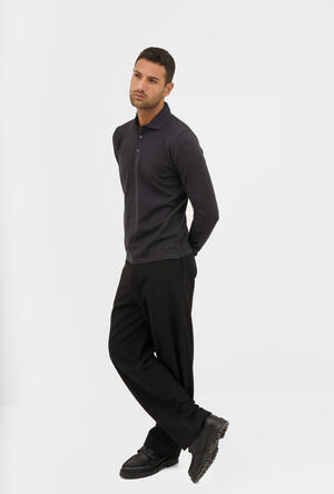 Polo in maglia con collo a camicia ESSENTIAL - Ferrante | img vers.300x/