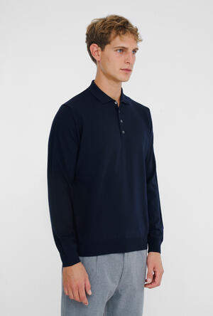 Polo shirt in pure worsted wool ESSENTIAL - Ferrante | img vers.300x/