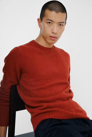 Girocollo in cashmere malfilè ROYAL RED - Ferrante | img vers.300x/