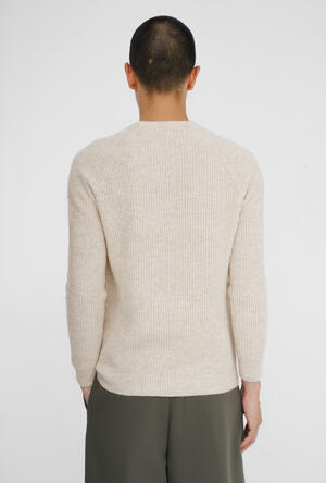English knit raglan crew neck ROYAL RED - Ferrante | img vers.300x/